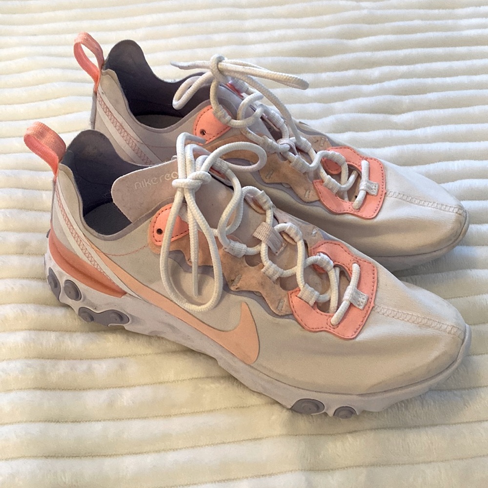 Nike React pink and purple